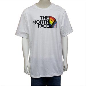 The North Face Pride Tee Men’s XL White Rainbow Logo NWT Short Sleeve